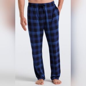 Perry Ellis Portfolio NWT Men's Size L Blue Plaid Pajama Bottoms...Luxurious!!